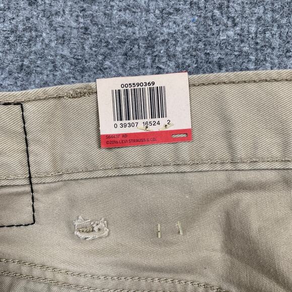Levis Pants Men 42 Beige Cotton 559 Relaxed Fit Straight Leg Travel Work Chino - Picture 6 of 16